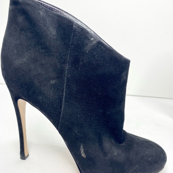 Gianvito Rossi Suede Stiletto Ankle Booties - Picture 9 of 9